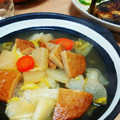 赤きんぎょ16's cooksnap of when they made ★★簡単★平てん 大根 白菜の煮物★.