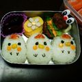 como925's cooksnap of when they made 酉年☆にわとりおにぎり弁当.
