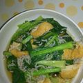 紅茶とチーズケーキ's cooksnap of when they made 簡単☆小松菜とフンワリ油揚げのおひたし.