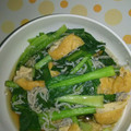 紅茶とチーズケーキ's cooksnap of when they made 簡単☆小松菜とフンワリ油揚げのおひたし.