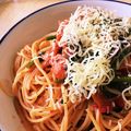ここのここのこ's cooksnap of when they made ベーコンとほうれん草のアラビアータ.