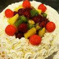 siestaa's cooksnap of when they made デコレーションケーキ（さくらんぼ他）.