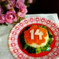 のえりんこ's cooksnap of when they made 【簡単オーブン不使用】犬用お誕生日ケーキ.