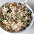 さーパパ's cooksnap of when they made 水菜とカニカマの和風チャーハン☆.