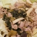 mkoo3's cooksnap of when they made 酒&ご飯泥棒！野沢菜と豚コマの油炒め♡.
