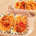 honyapeco's cooksnap of when they made ✢お弁当用ミートボールｄｅ簡単パスタ✢.