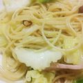 白い魔法瓶's cooksnap of when they made 簡単♡キャベツとベーコンのペペロンチーノ.