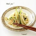 mami323's cooksnap of when they made 鶏ささみ もやし キュウリの からし和え.