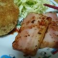 うに☆'s cooksnap of when they made 厚切ベーコンステーキ.