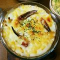 nao0312's cooksnap of when they made マカロニとじゃがいもと蟹のグラタン.