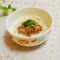 旦那は皿洗い's cooksnap of when they made 離乳食納豆とろろごはん.