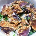 chally's cooksnap of when they made かつおのごまみそ丼.