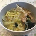 ブチあめふらし's cooksnap of when they made 味噌ラーメン風ワカメうどん.