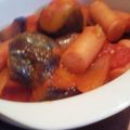maruru-nn's cooksnap of when they made なすとウィンナーの炒め煮・トマト味.