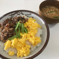 papikun's cooksnap of when they made さばの缶詰（水煮）そぼろ丼（三色丼）卵入.