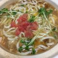クックVI4VLM☆'s cooksnap of when they made 明太餡かけ玉子とじのおうどん.