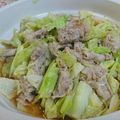Shiho☺'s cooksnap of when they made 簡単:豚薄切り肉とキャベツのレンジ蒸し.