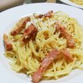ぎゃっちん's cooksnap of when they made ローマの世界一風カルボナーラ.