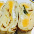 ぽよぷ's cooksnap of when they made 簡単な大葉梅肉とチーズの卵焼き.