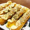YUKIKI☆'s cooksnap of when they made ちくわカップで♪かぼちゃのマヨチーズ焼き.