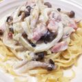 ムギたろう's cooksnap of when they made 簡単☆しめじとベーコンのクリームパスタ.