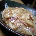 ちーぼぼ's cooksnap of when they made ベーコンとちくわでモヤシ煮☆紅ショウガも.