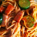 minotan's cooksnap of when they made ズッキーニの☆トマトソースパスタ☆.