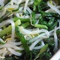彩結実's cooksnap of when they made サラダ代わりにもやしとニラのナムル.