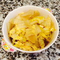 うさぎ姫っこ's cooksnap of when they made はくさいとだいこんのたまごとじ.