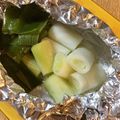 のりこ523's cooksnap of when they made ＊ねぎだけ♪とろ～り甘いホイル蒸し＊.