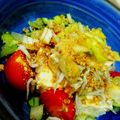 はるか喫茶's cooksnap of when they made 簡単一品！！【豆腐じゃこわかめ】サラダ？.