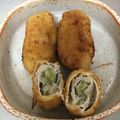 沙織もっしゃ's cooksnap of when they made ナスとチーズの豚巻きフライ.
