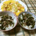よちりん's cooksnap of when they made 大根葉と挽肉の生姜風味シャキシャキそぼろ.