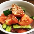 ＊＊天然水＊＊'s cooksnap of when they made 本当に簡単！トマトと叩き胡瓜のサラダ★.