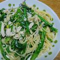 玻璃☆'s cooksnap of when they made 簡単激ウマ！アスパラ菜のクリームパスタ.