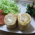 *suzuko*'s cooksnap of when they made ✿里いもdeサモサ風おあげさんロール✿.