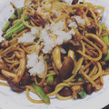 meerr's cooksnap of when they made 梅・しそ・きのこの和風ぱすた.