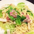 楓さんと私's cooksnap of when they made 簡単♡キャベツとベーコンのペペロンチーノ.