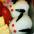 キティ217's cooksnap of when they made ゆきうさぎ♡お正月＊簡単キャラ弁♪.