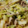 09mik's cooksnap of when they made 豚こまと白菜のポン酢炒め.