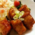 4double5's cooksnap of when they made お弁当やおつまみに！簡単厚揚げ豚バラ巻き.