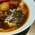 Okahiko's cooksnap of when they made ビーフシチュールーで 煮込みハンバーグ.