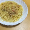 ゆう♫＊。's cooksnap of when they made ホタテ缶のアーリオオーリオスパゲティ.