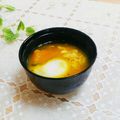 旦那は皿洗い's cooksnap of when they made 落とし卵入り♪美味！カボチャのお味噌汁.