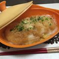 emi_87＊'s cooksnap of when they made シリコンスチーマーでお餅のみぞれ蒸し♪.