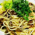 ユーロン's cooksnap of when they made 梅・しそ・きのこの和風ぱすた.