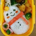 Mee1215's cooksnap of when they made 幼稚園 お弁当♡雪だるま 簡単.
