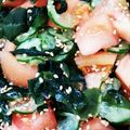 まっプン丸's cooksnap of when they made トマト胡瓜わかめの酢の物.