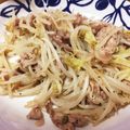 クックV4WJS0☆'s cooksnap of when they made もやし豚こまツナ炒め.