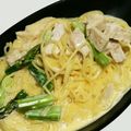 nochiko88's cooksnap of when they made 蒸鶏とアスパラのレモンクリームパスタ♡*.